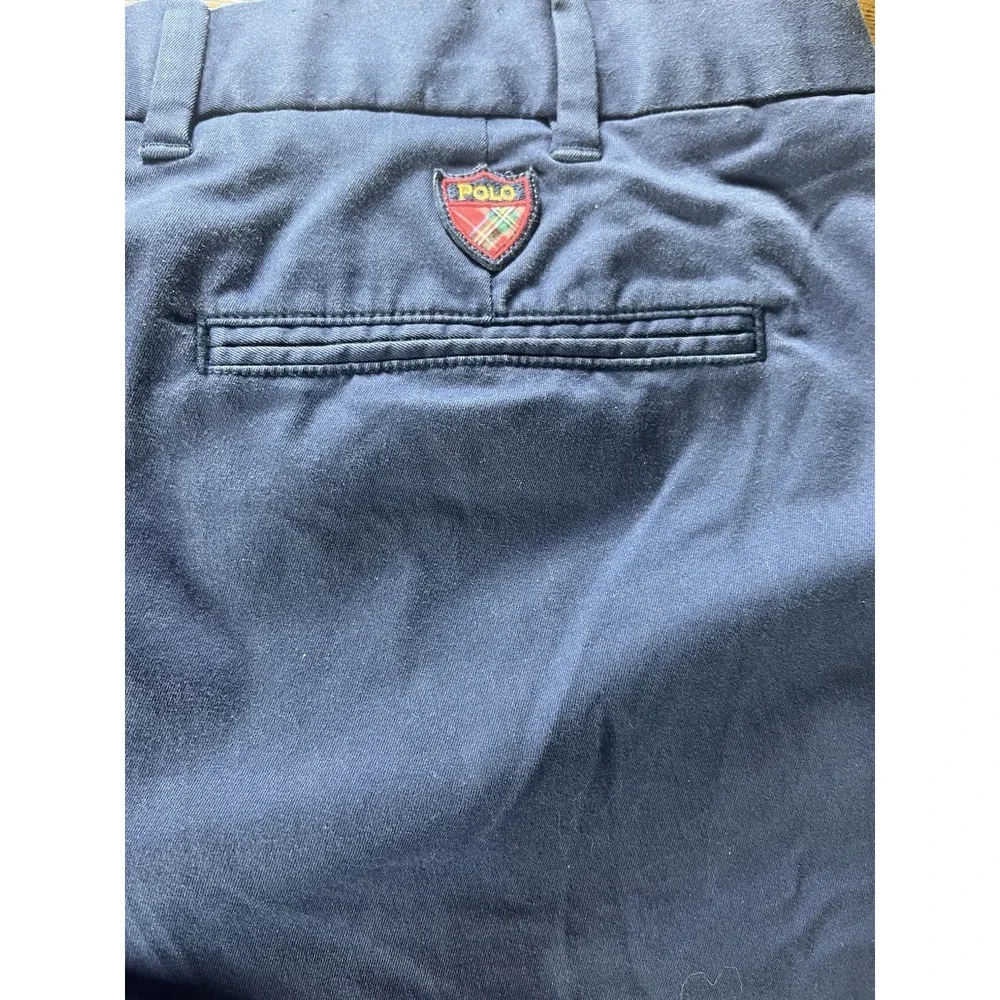 Polo Ralph Lauren Golf Shorts Mens 36 Blue Chino Front Zip Fly Preppy Classic